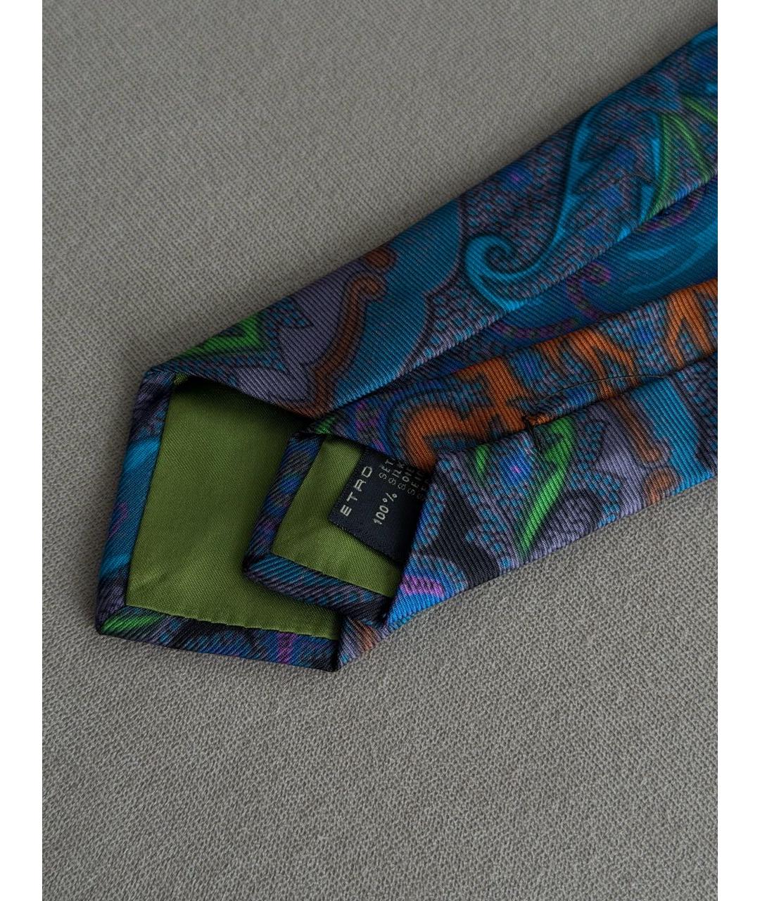 ETRO Синий шелковый галстук, фото 4