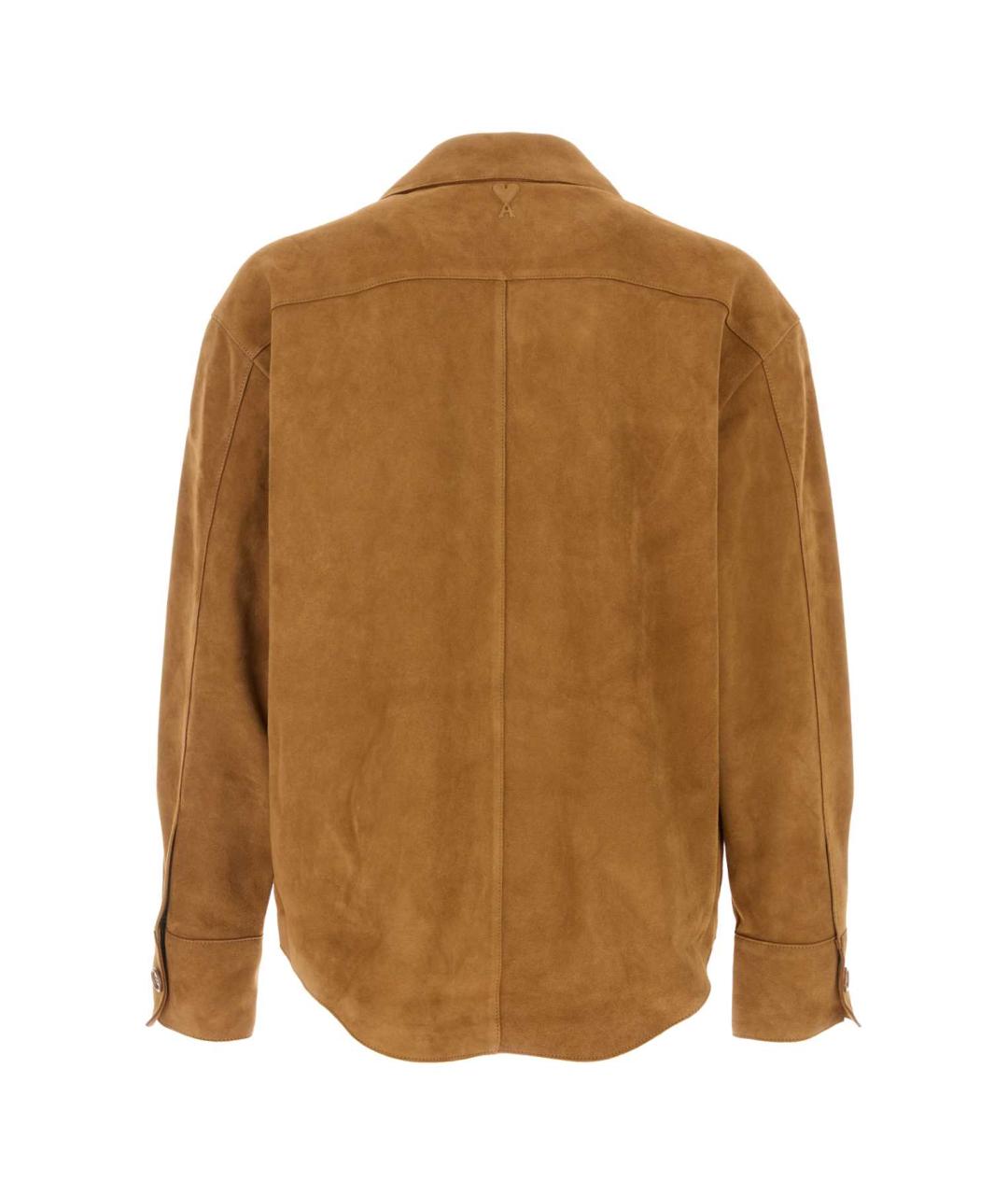 Ami Paris Бежевая замшевая куртка, фото 2