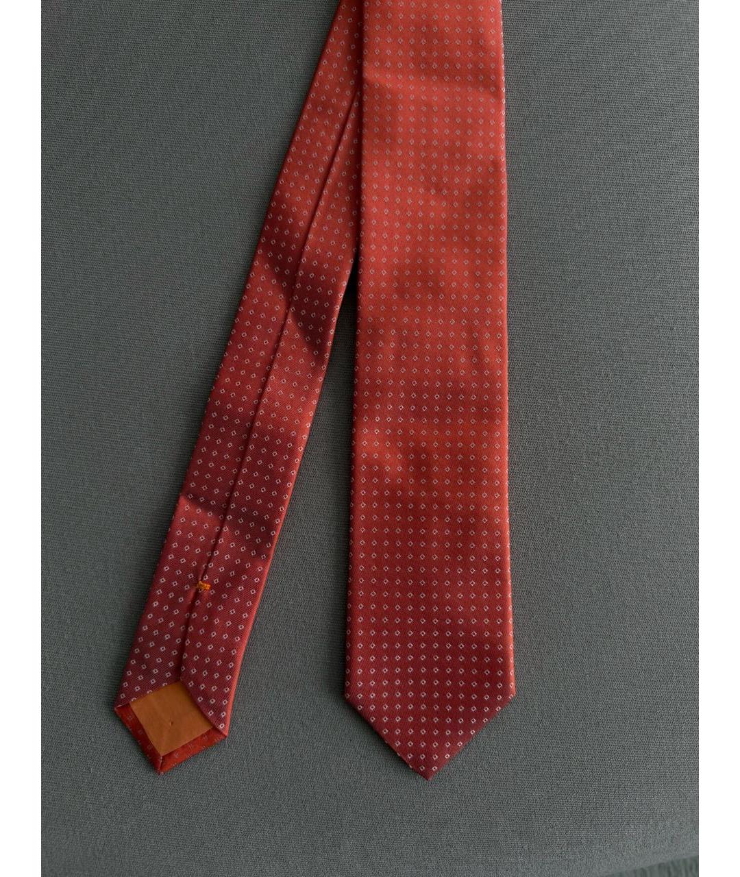 HUGO BOSS Оранжевый шелковый галстук, фото 5