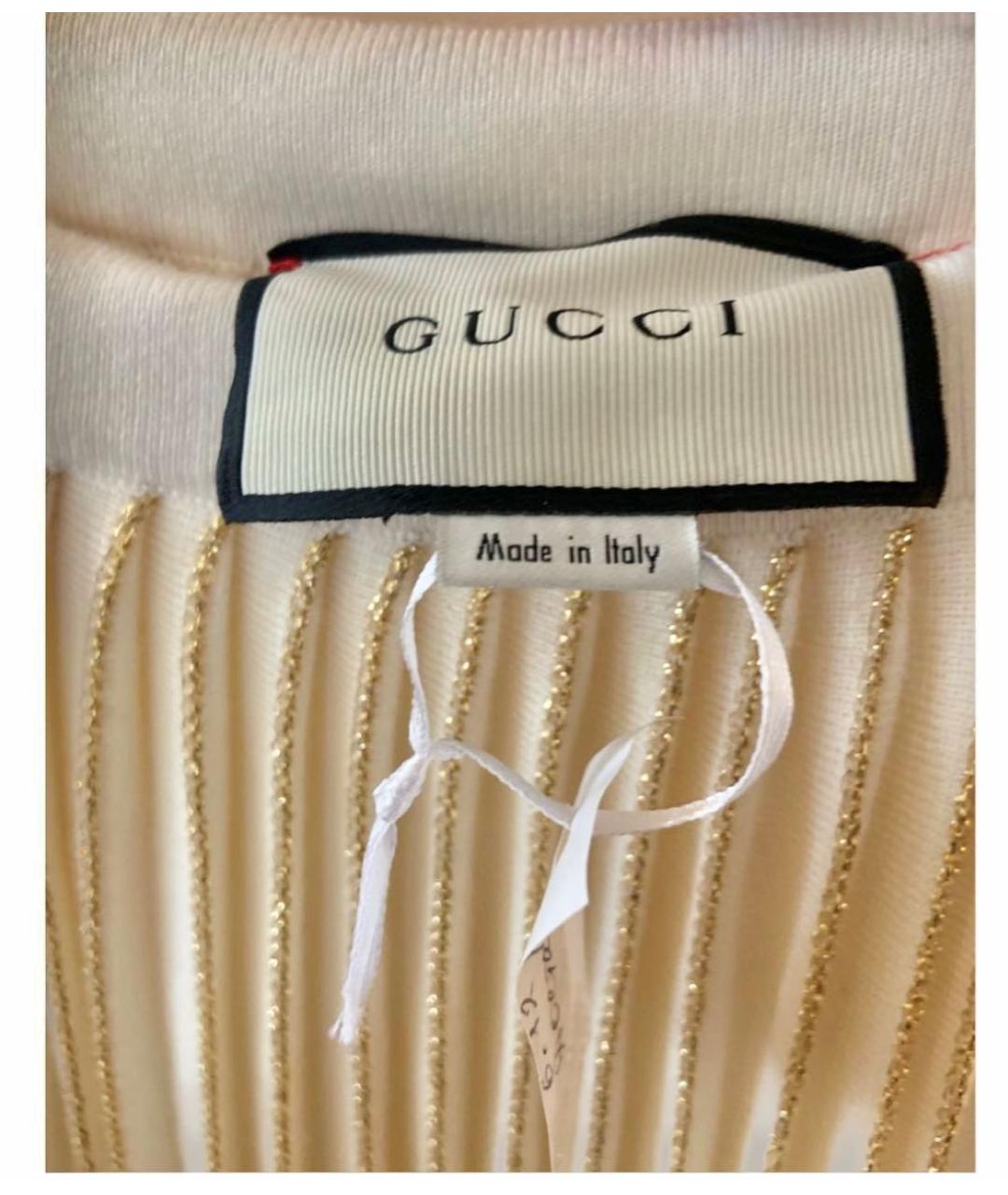 GUCCI Бежевая шерстяная юбка миди, фото 3