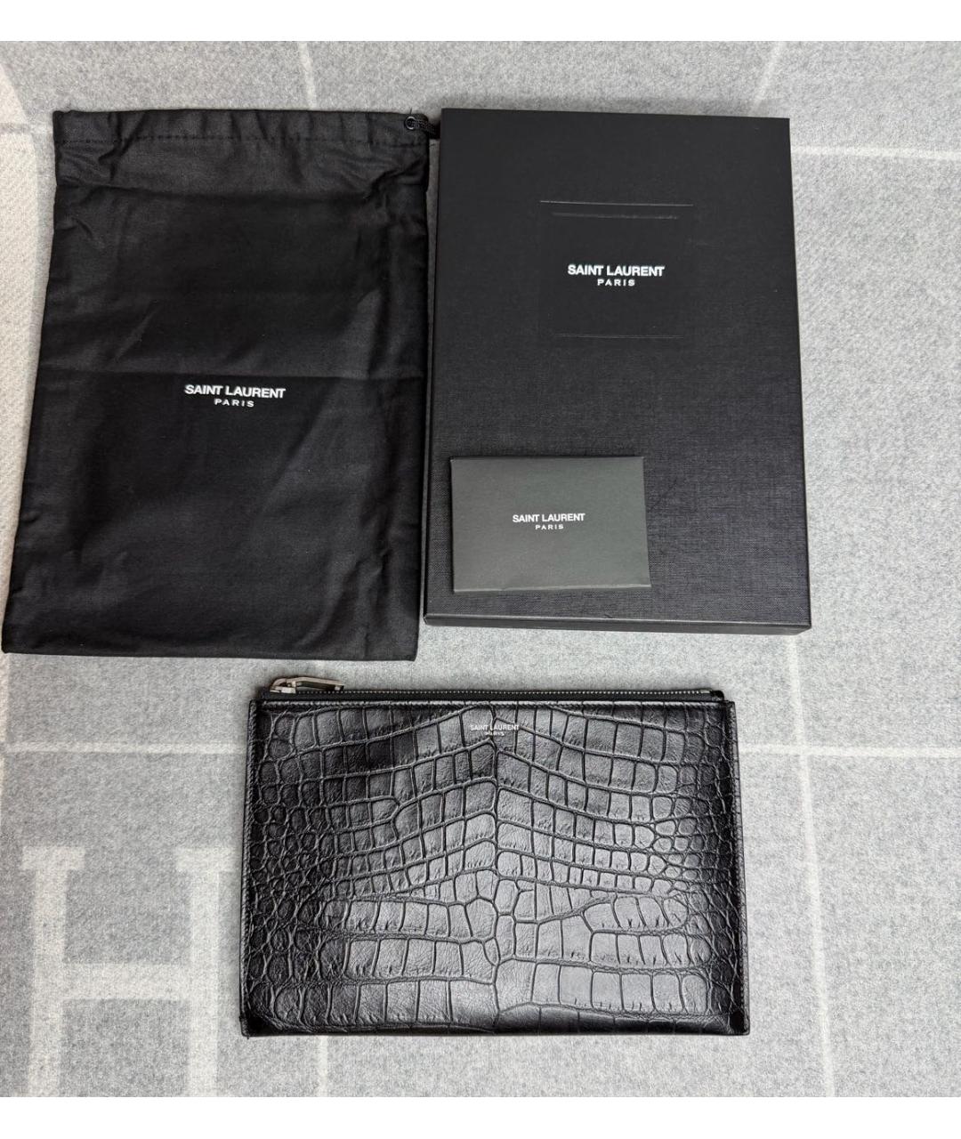 SAINT LAURENT Черная папка для документов, фото 2