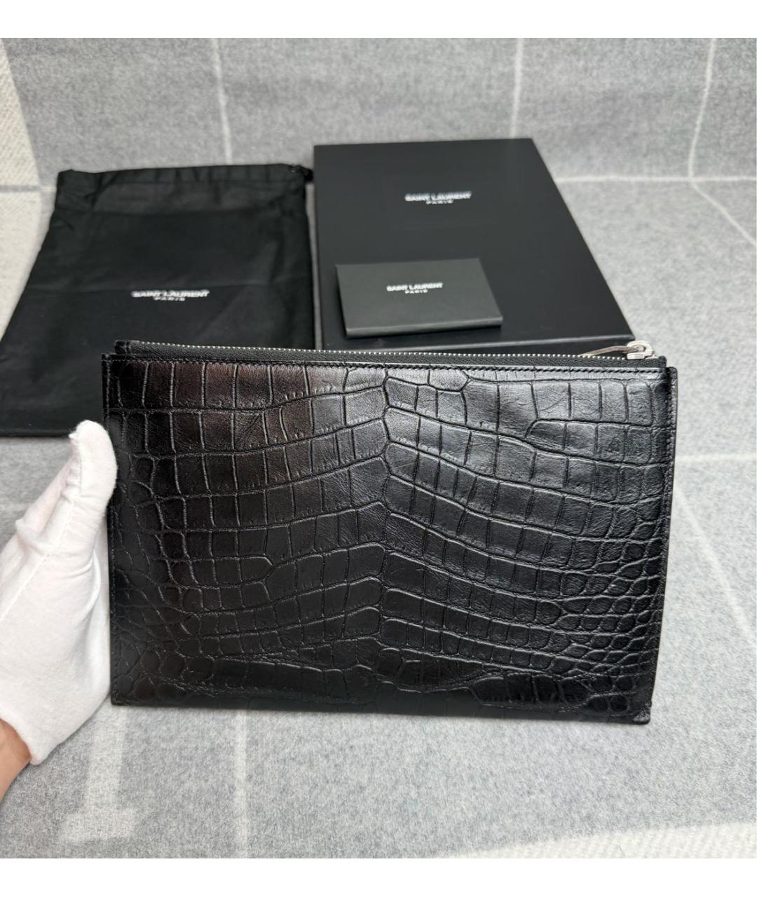 SAINT LAURENT Черная папка для документов, фото 4