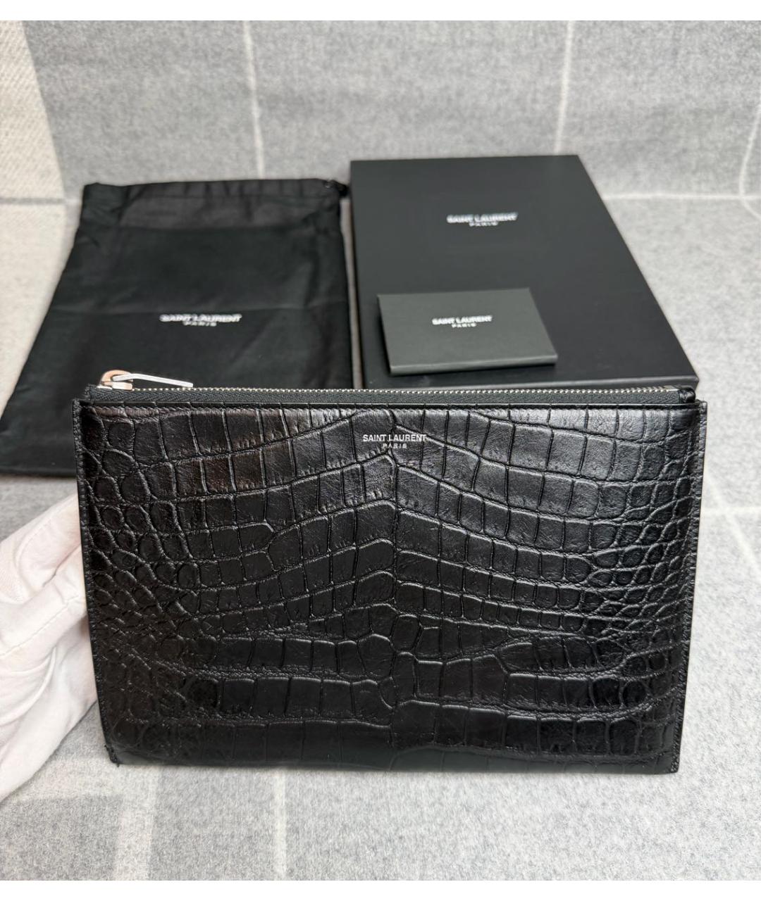 SAINT LAURENT Черная папка для документов, фото 3