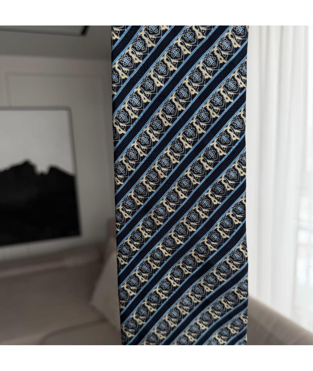 BRIONI Синий шелковый галстук, фото 3