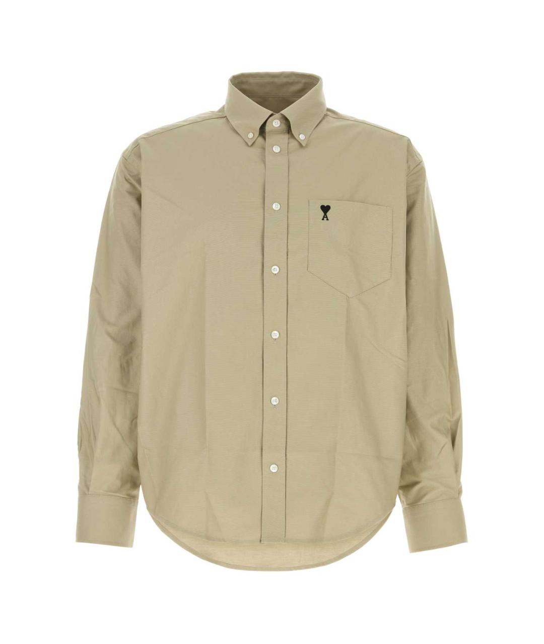 Ami Paris Зеленая хлопковая кэжуал рубашка, фото 1