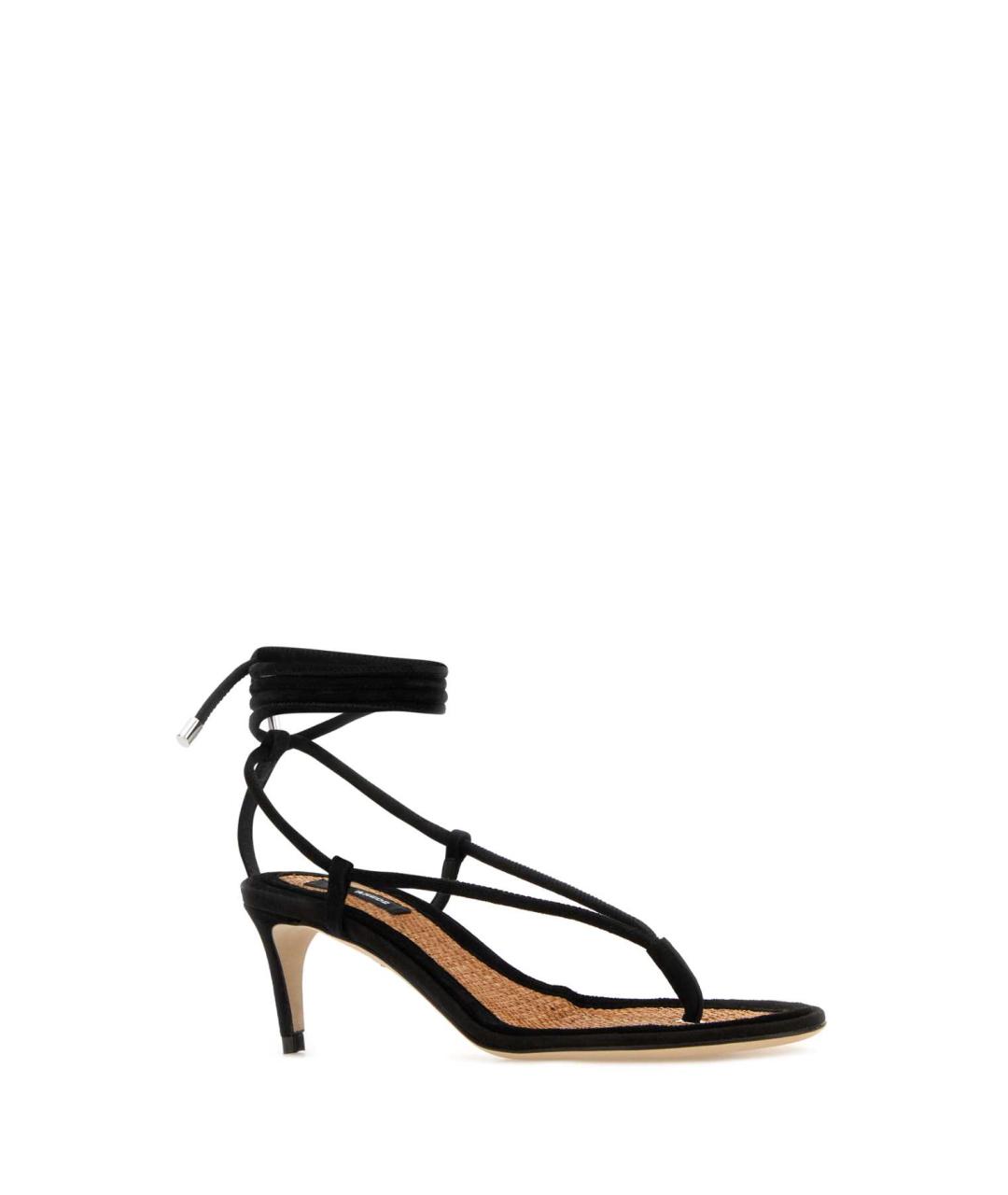 DSQUARED2 Черные кожаные босоножки, фото 2