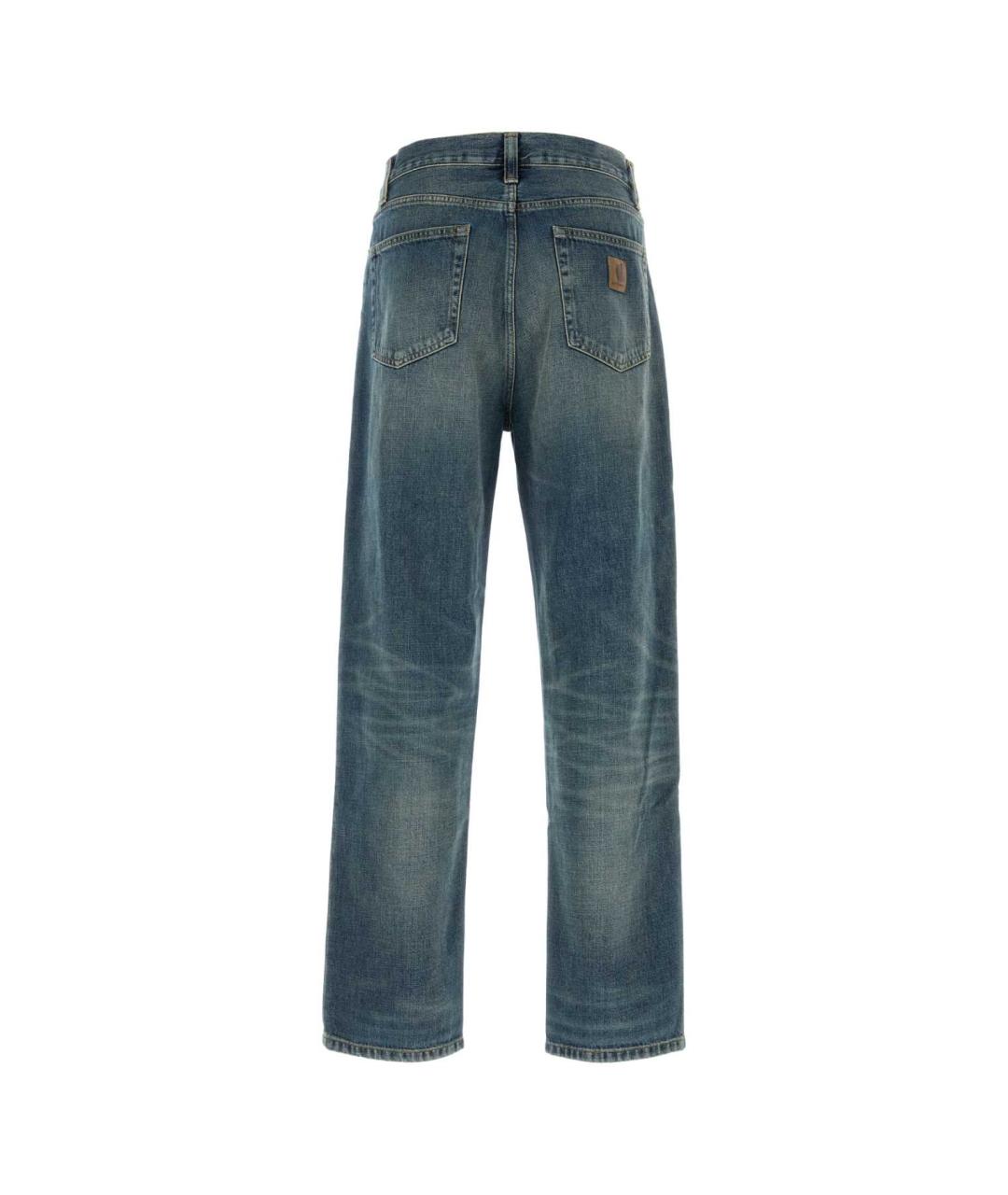 CARHARTT WIP Синие хлопковые прямые джинсы, фото 2