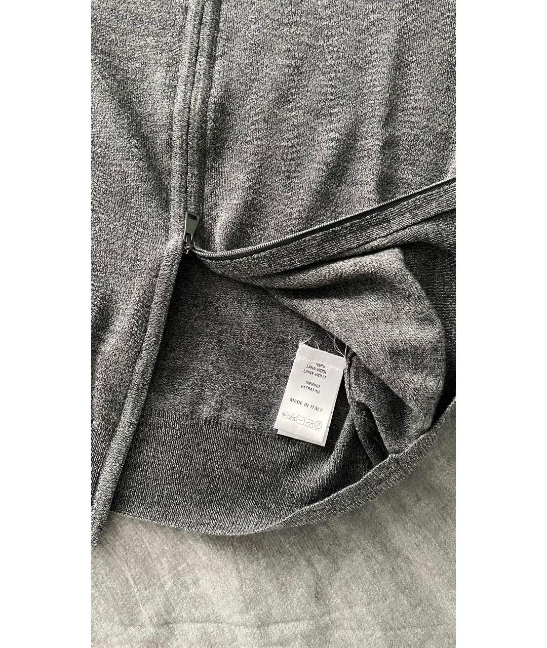 CANALI Серый шерстяной кардиган, фото 5