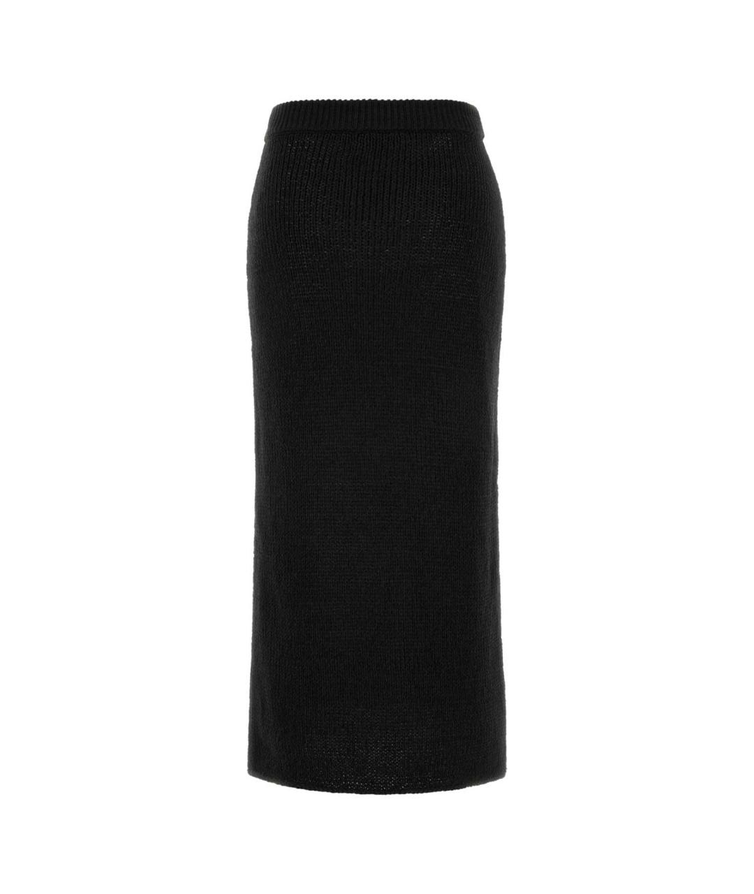 ALANUI Черная полиэстеровая юбка миди, фото 2