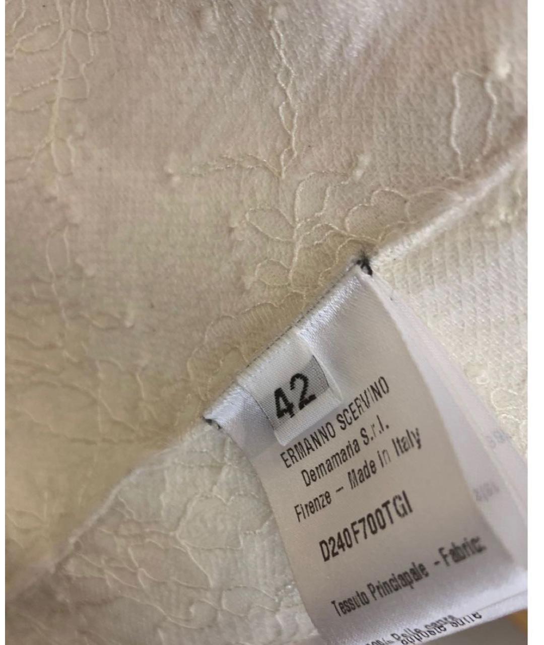 ERMANNO SCERVINO Белое пальто, фото 5