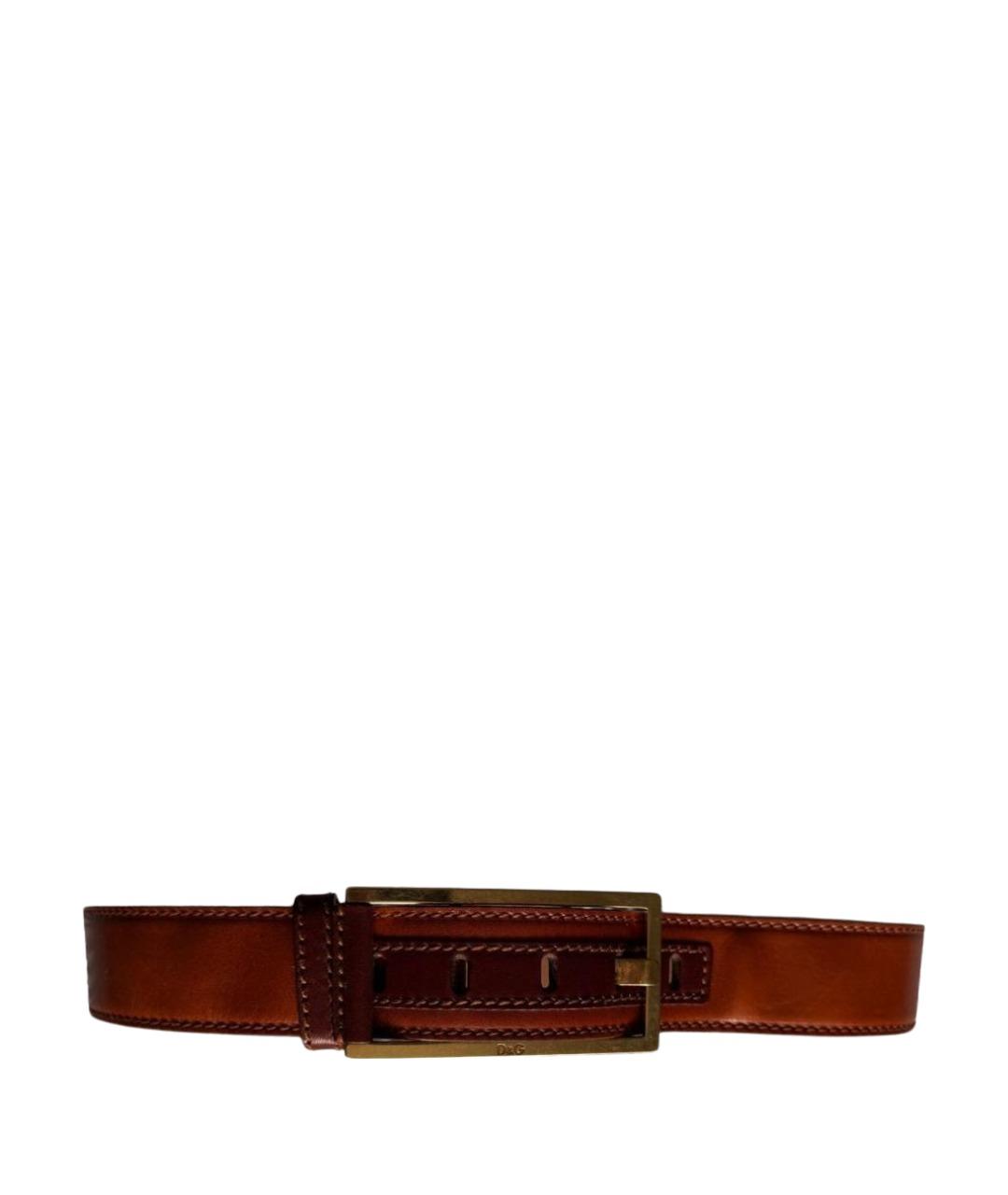 DOLCE&GABBANA Коричневый кожаный ремень, фото 1