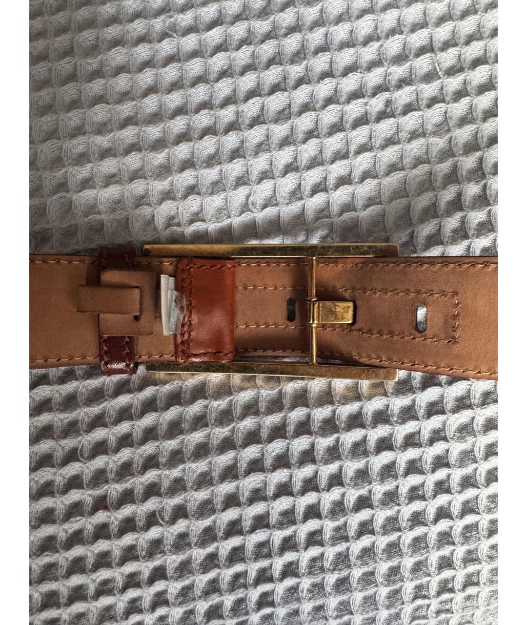 DOLCE&GABBANA Коричневый кожаный ремень, фото 6