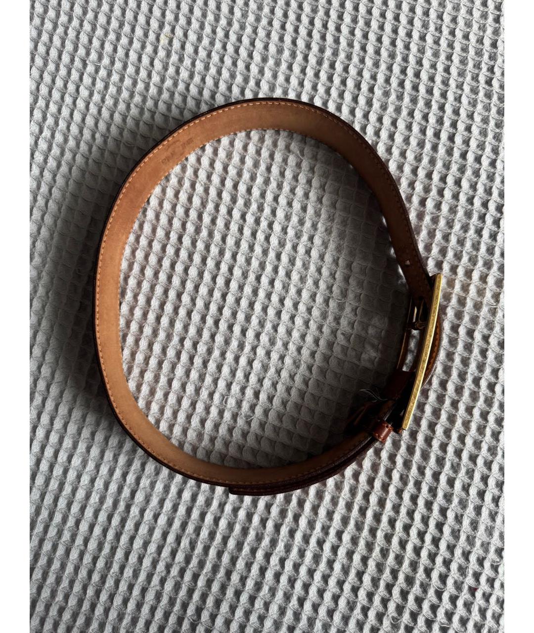 DOLCE&GABBANA Коричневый кожаный ремень, фото 4