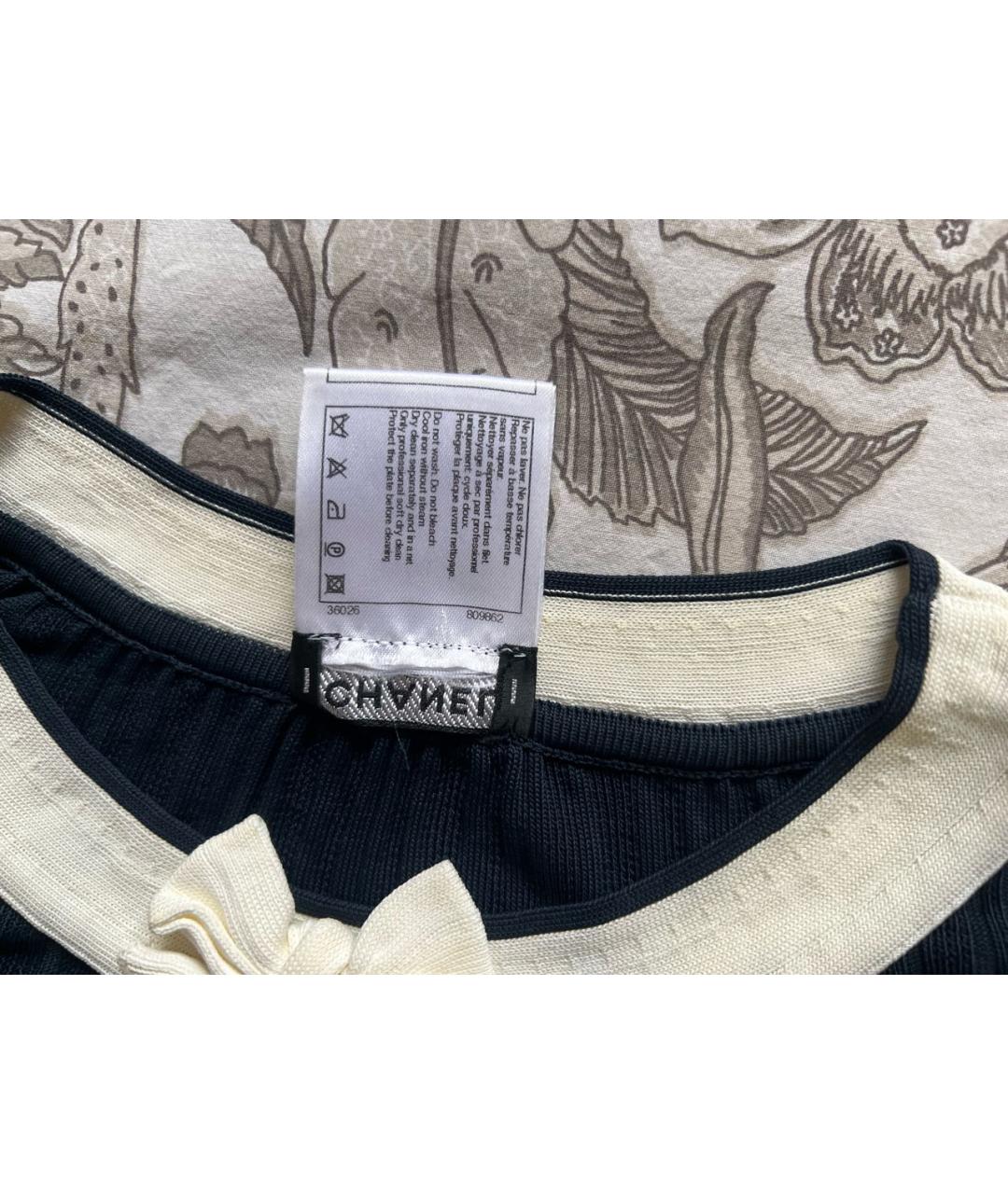 CHANEL Темно-синее вискозное платье, фото 8