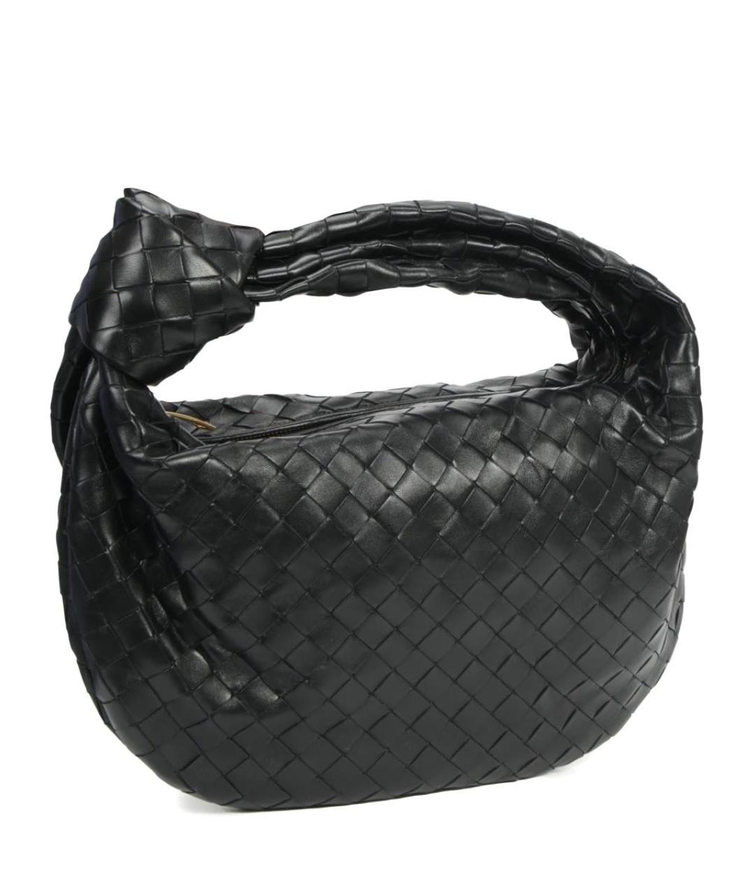 BOTTEGA VENETA Черная кожаная сумка с короткими ручками, фото 3