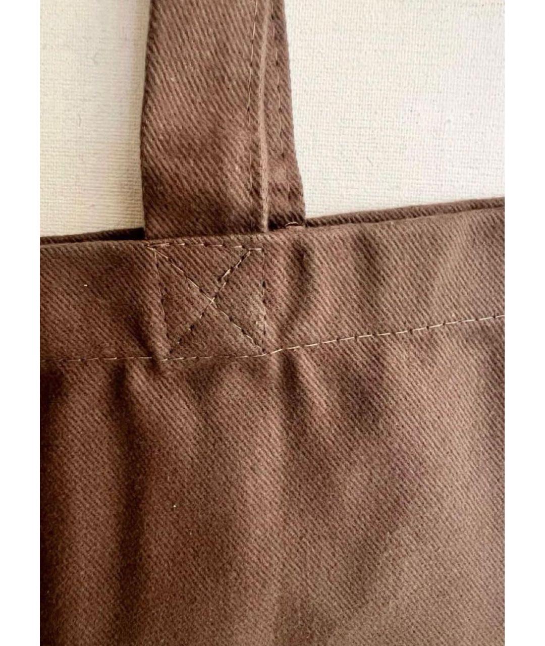 RICK OWENS DRKSHDW Коричневая хлопковая сумка тоут, фото 6