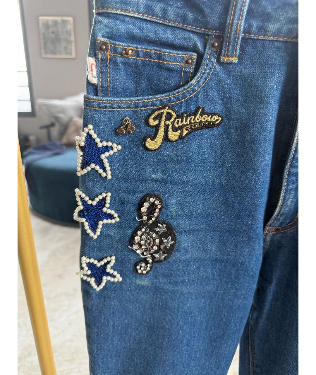 MARC JACOBS Синие хлопковые прямые джинсы, фото 4