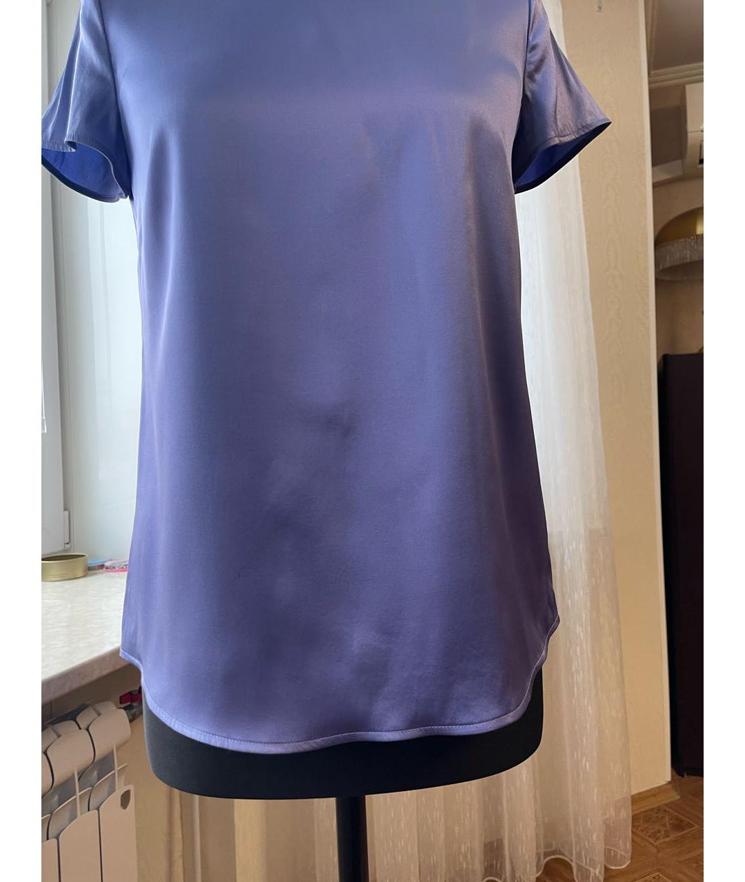 ARMANI COLLEZIONI Фиолетовая шелковая блузы, фото 3