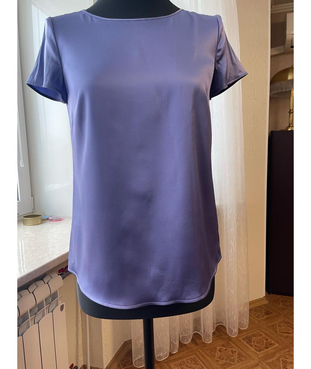 ARMANI COLLEZIONI Фиолетовая шелковая блузы, фото 8