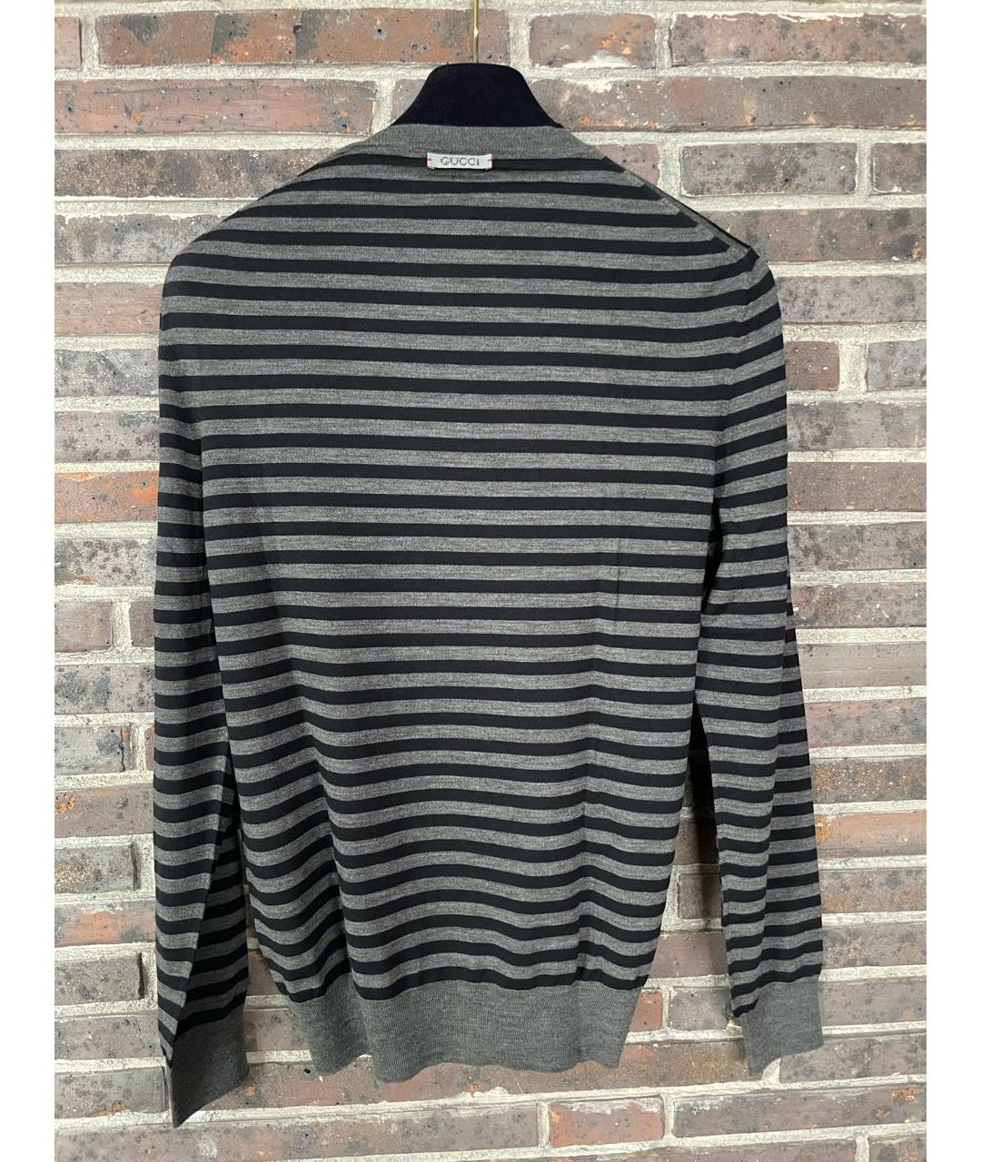 GUCCI Серый шерстяной джемпер / свитер, фото 2