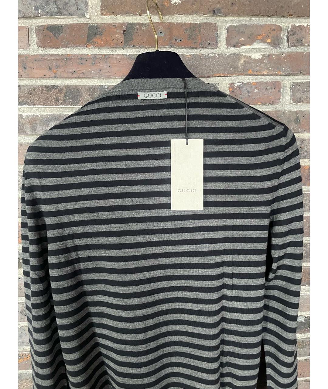 GUCCI Серый шерстяной джемпер / свитер, фото 3