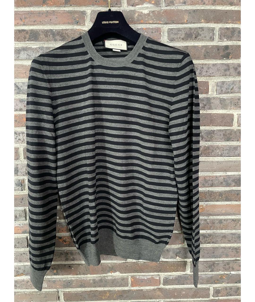 GUCCI Серый шерстяной джемпер / свитер, фото 7