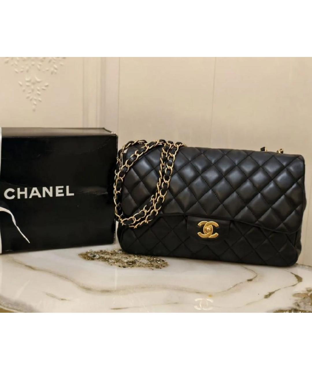 CHANEL Черная кожаная сумка через плечо, фото 2