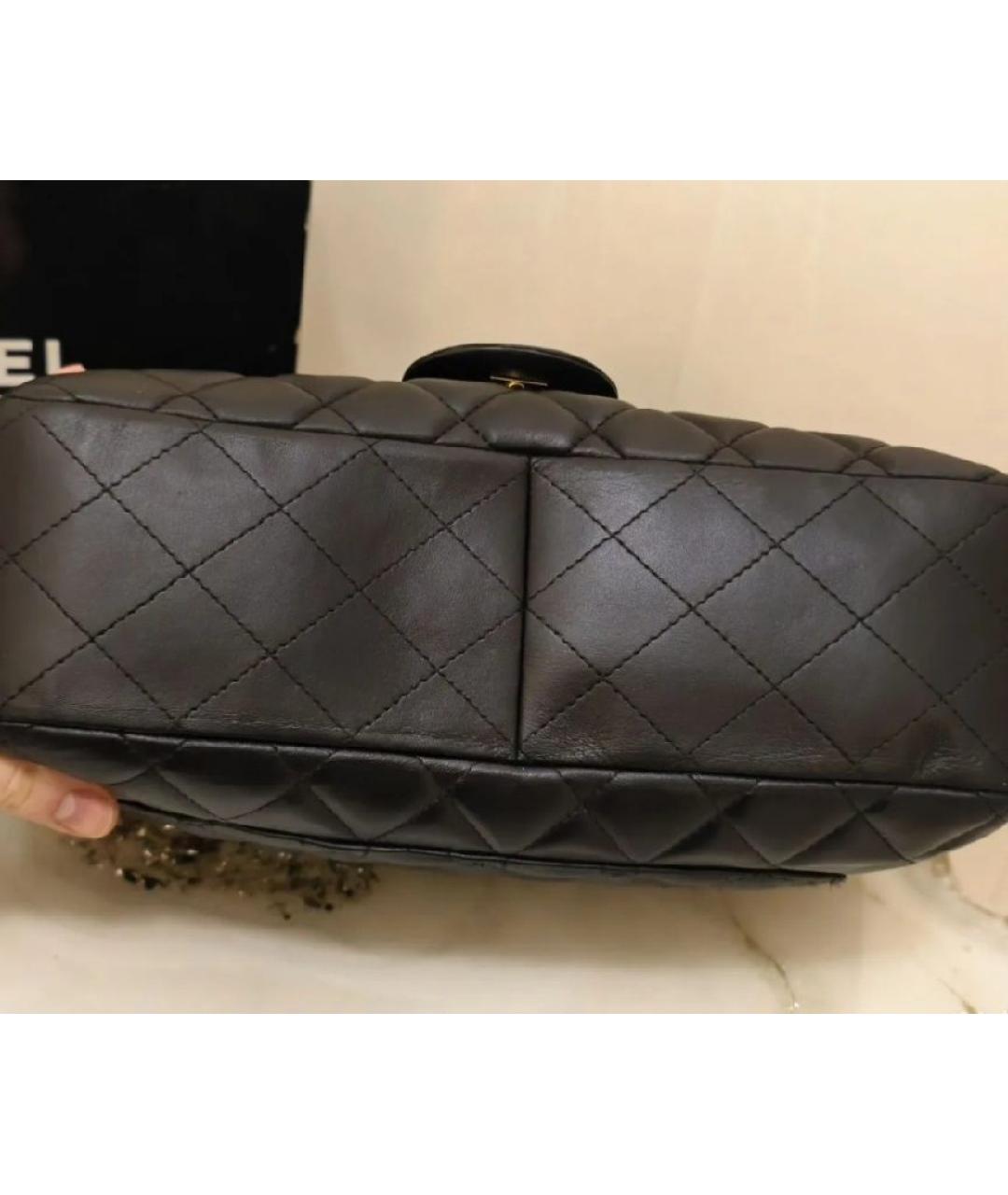 CHANEL Черная кожаная сумка через плечо, фото 9