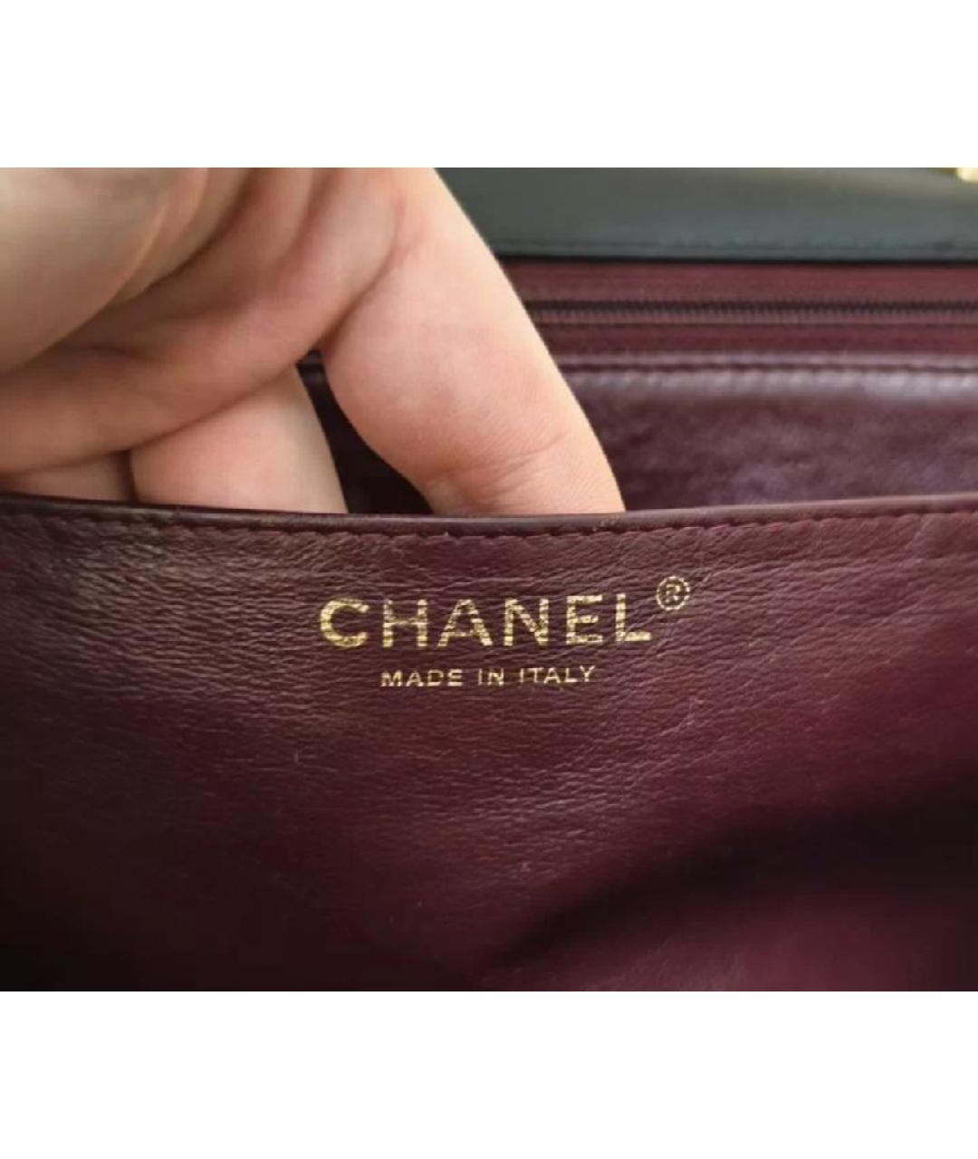 CHANEL Черная кожаная сумка через плечо, фото 5