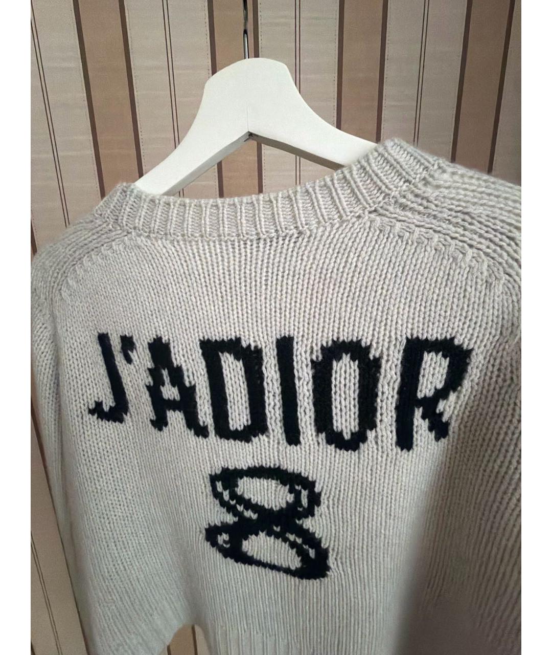 CHRISTIAN DIOR Серый кашемировый джемпер / свитер, фото 4