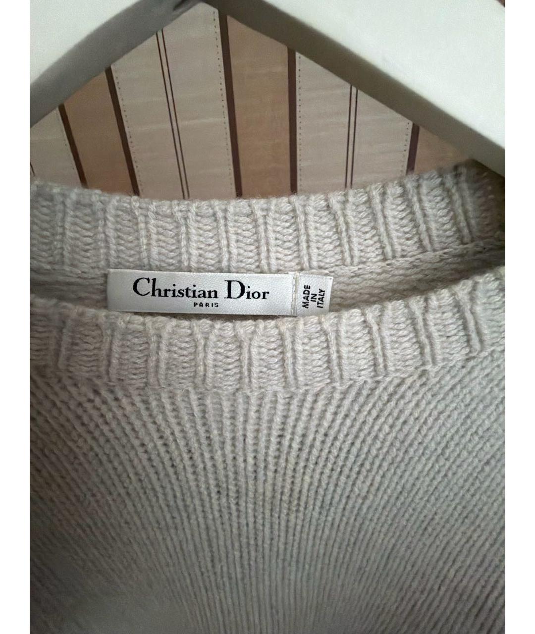 CHRISTIAN DIOR Серый кашемировый джемпер / свитер, фото 3