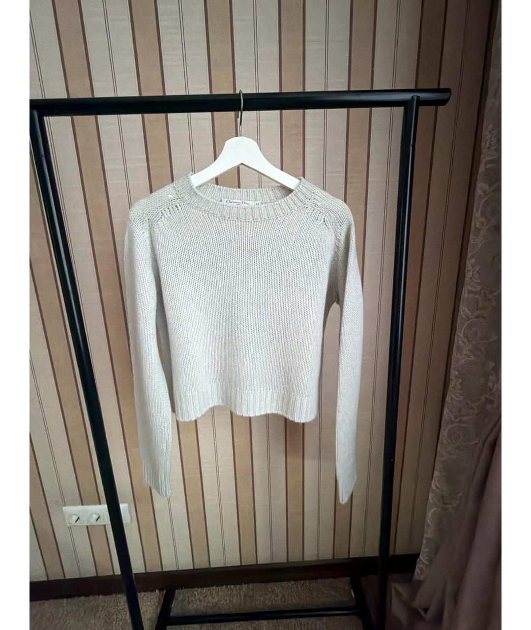 CHRISTIAN DIOR Серый кашемировый джемпер / свитер, фото 8