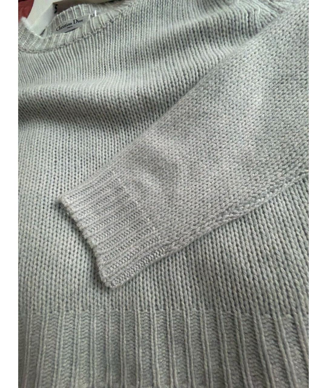 CHRISTIAN DIOR Серый кашемировый джемпер / свитер, фото 6