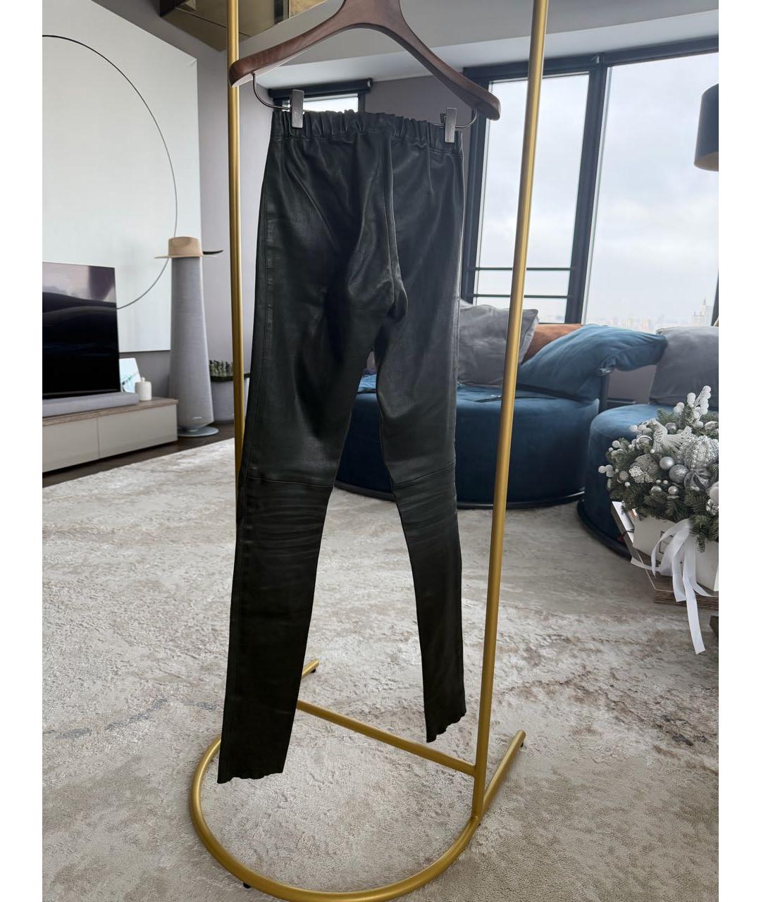 JOSEPH Зеленые кожаные леггинсы и велосипедки, фото 2