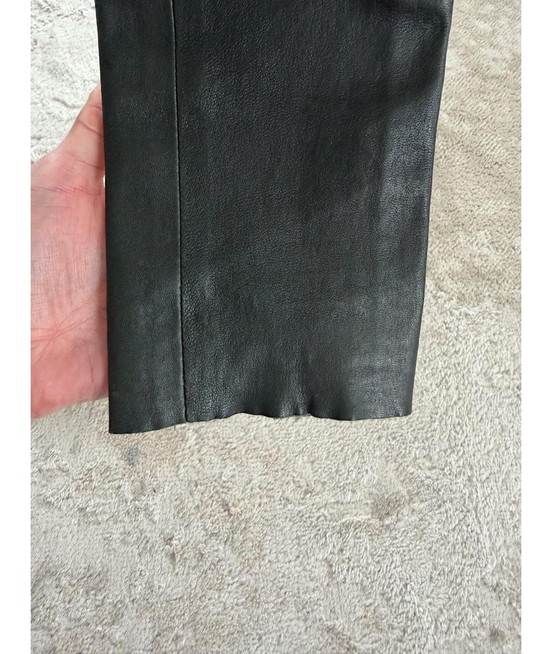 JOSEPH Зеленые кожаные леггинсы и велосипедки, фото 4