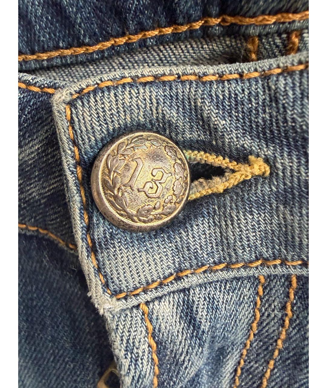 R13 Синие джинсы слим, фото 4