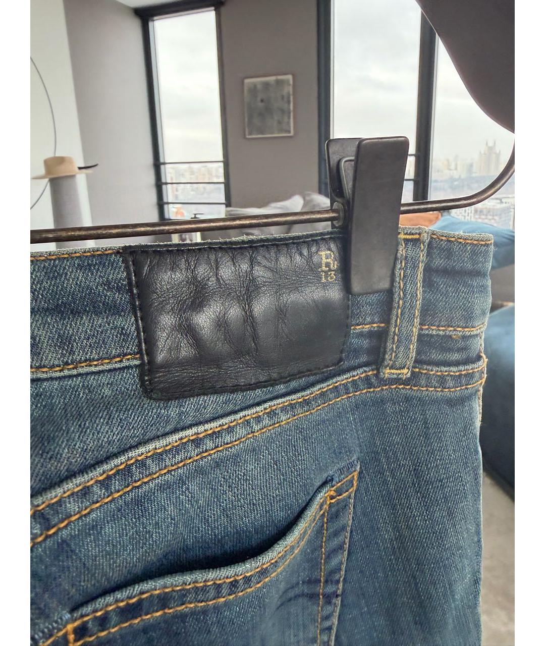 R13 Синие джинсы слим, фото 3
