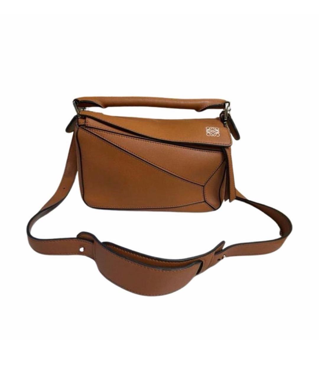 LOEWE Оранжевая кожаная сумка через плечо, фото 7