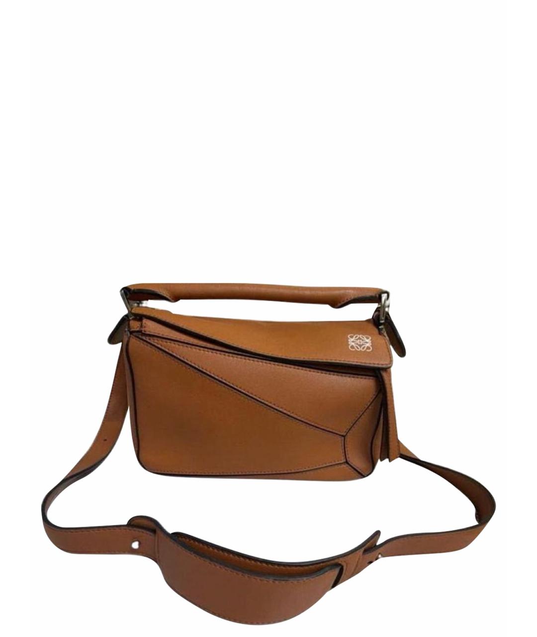 LOEWE Оранжевая кожаная сумка через плечо, фото 1