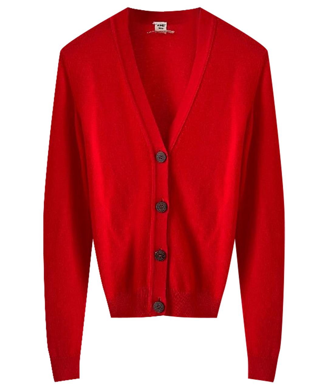 HERMES Красный кашемировый джемпер / свитер, фото 1