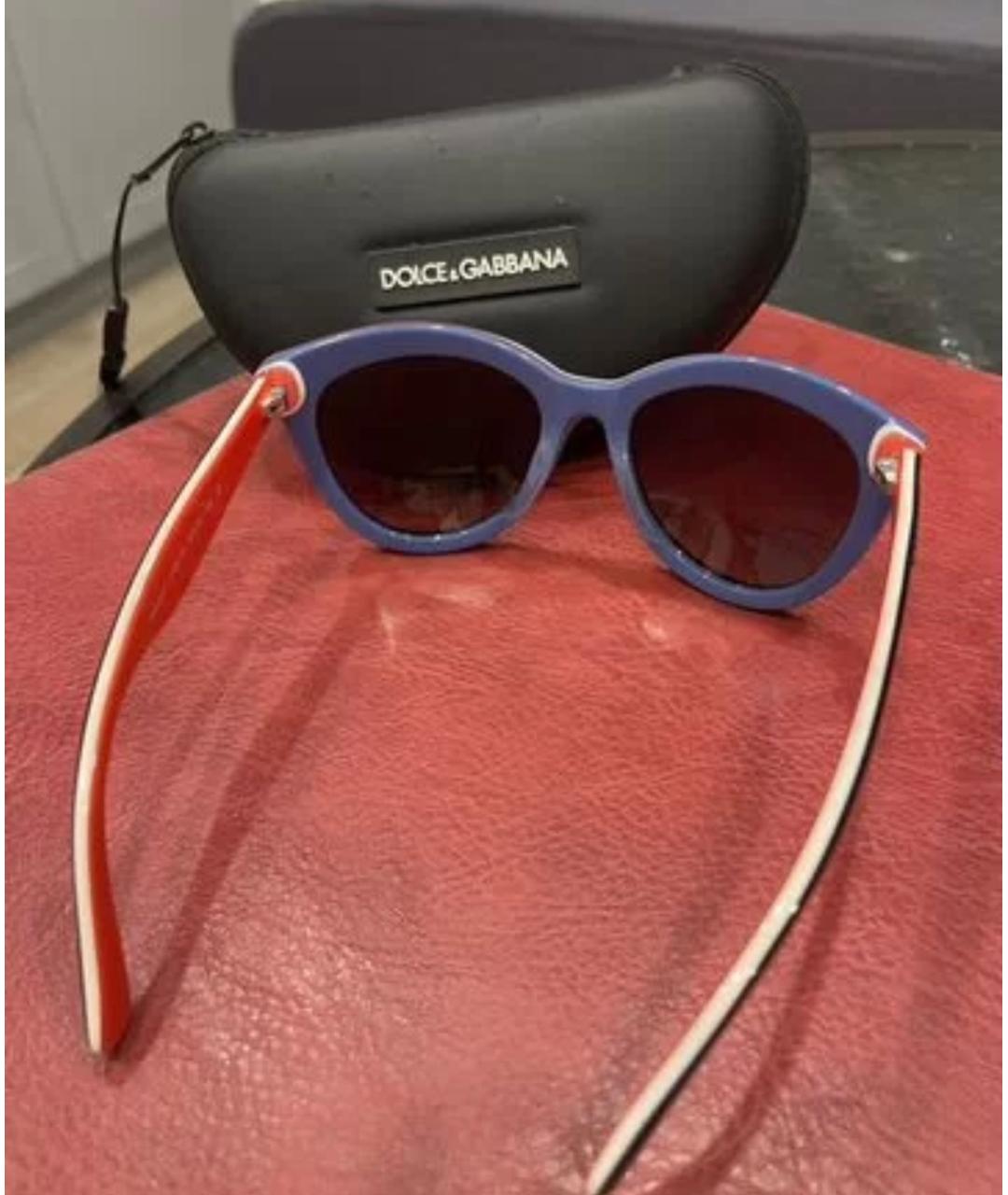 DOLCE&GABBANA Черные пластиковые солнцезащитные очки, фото 2