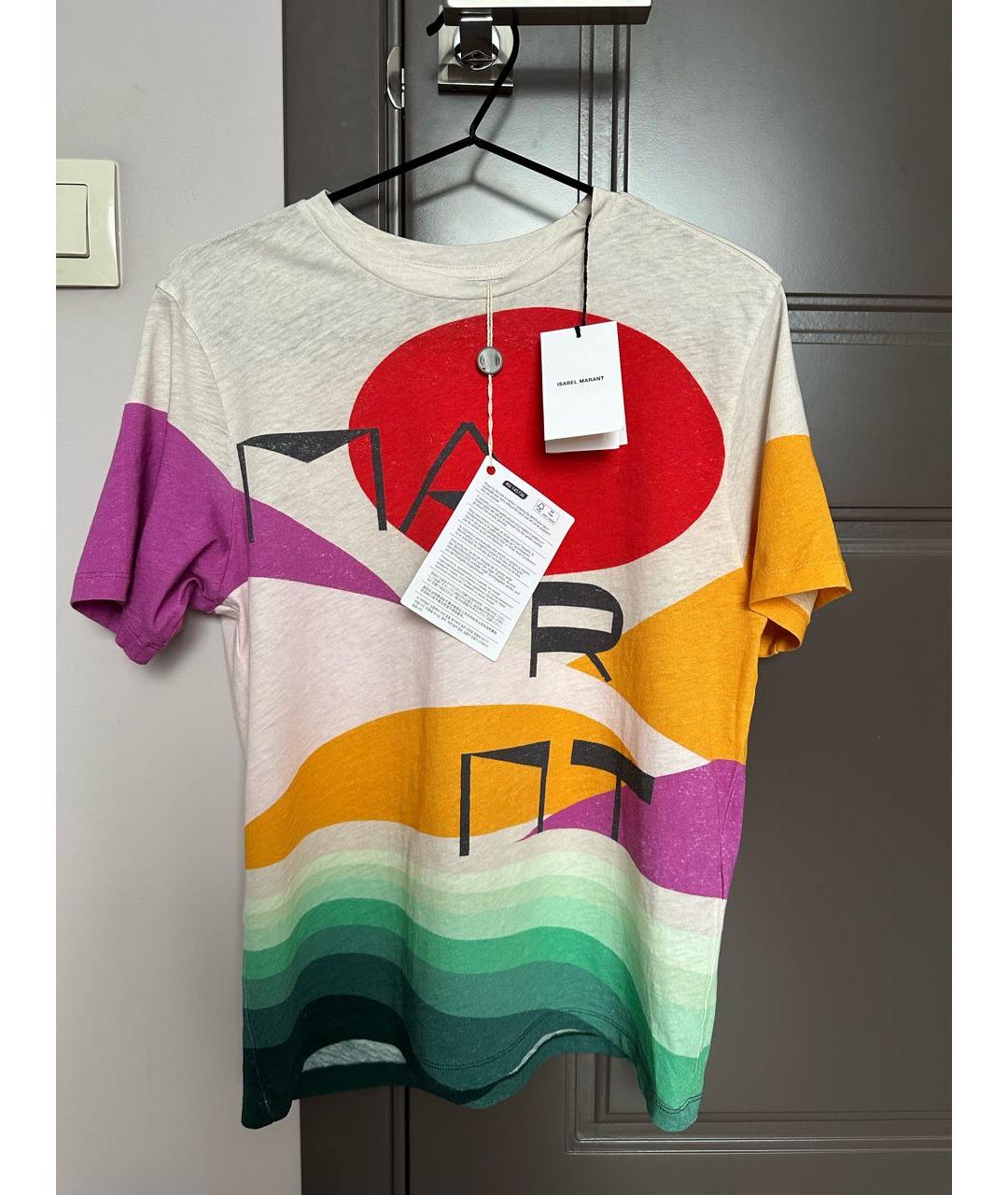 ISABEL MARANT Мульти хлопковая футболка, фото 5