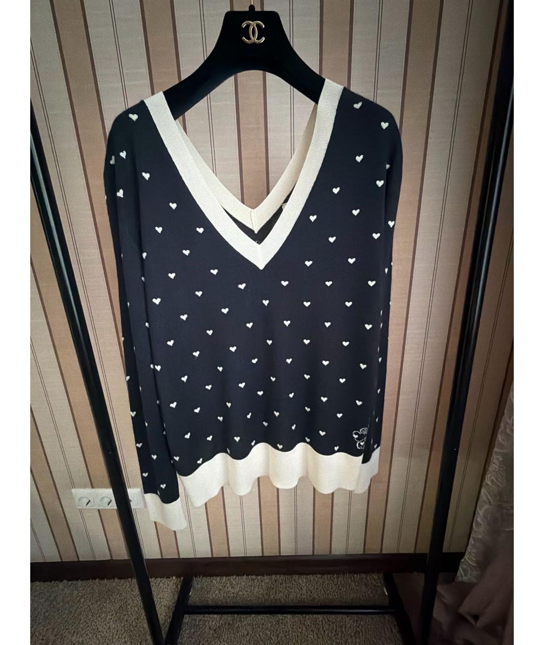 HERMES Черный кашемировый джемпер / свитер, фото 6