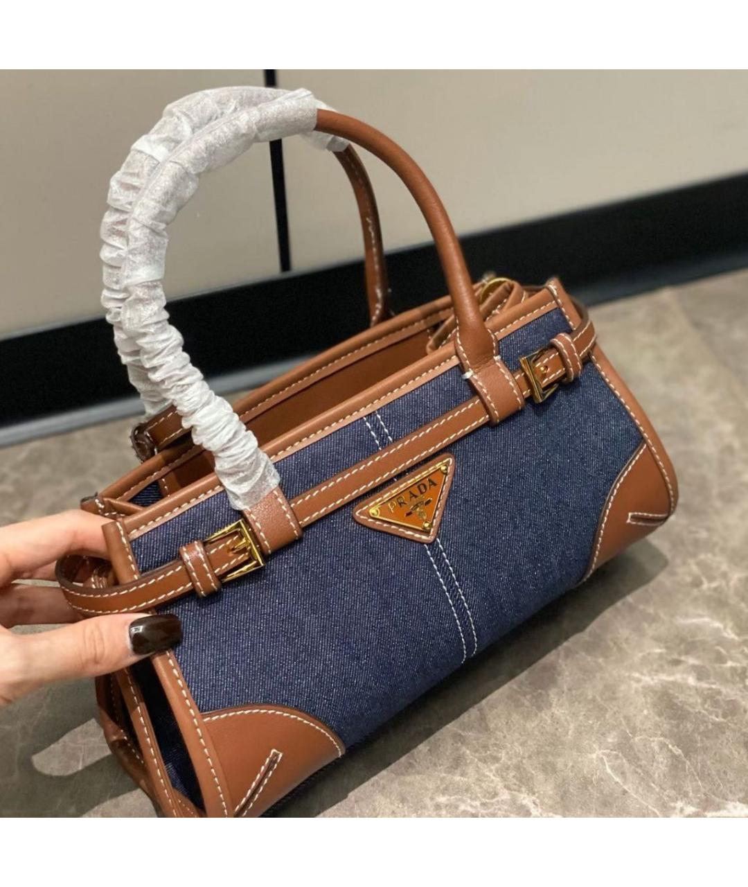 PRADA Темно-синяя сумка через плечо, фото 7