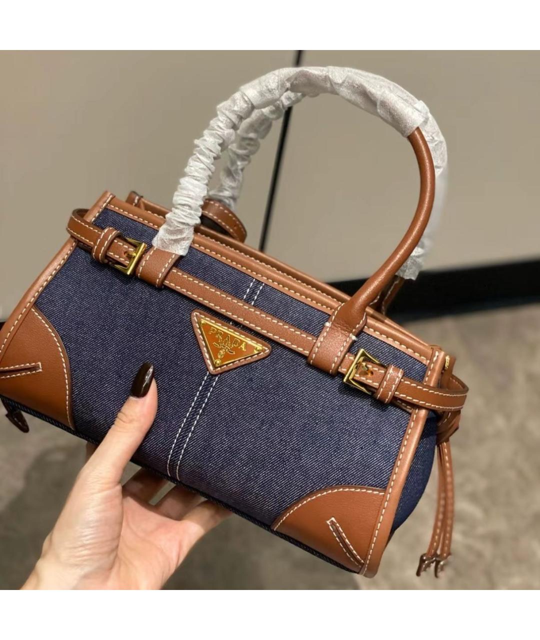 PRADA Темно-синяя сумка через плечо, фото 5