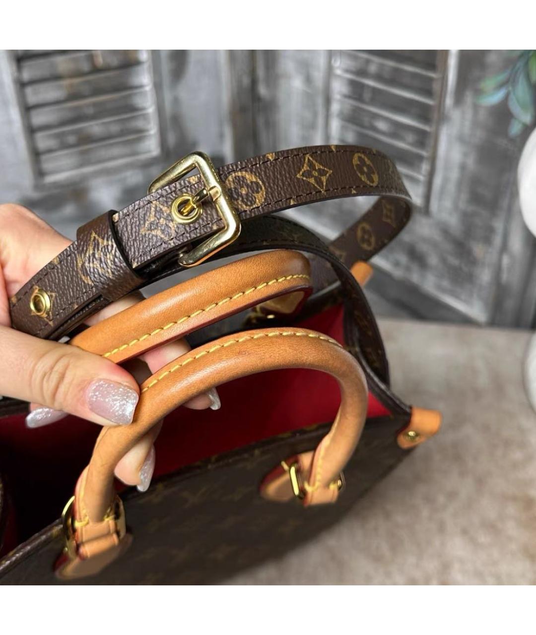 LOUIS VUITTON Коричневая сумка с короткими ручками, фото 6