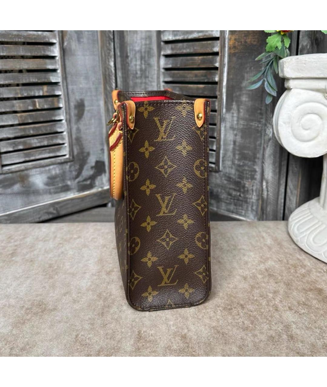 LOUIS VUITTON Коричневая сумка с короткими ручками, фото 4