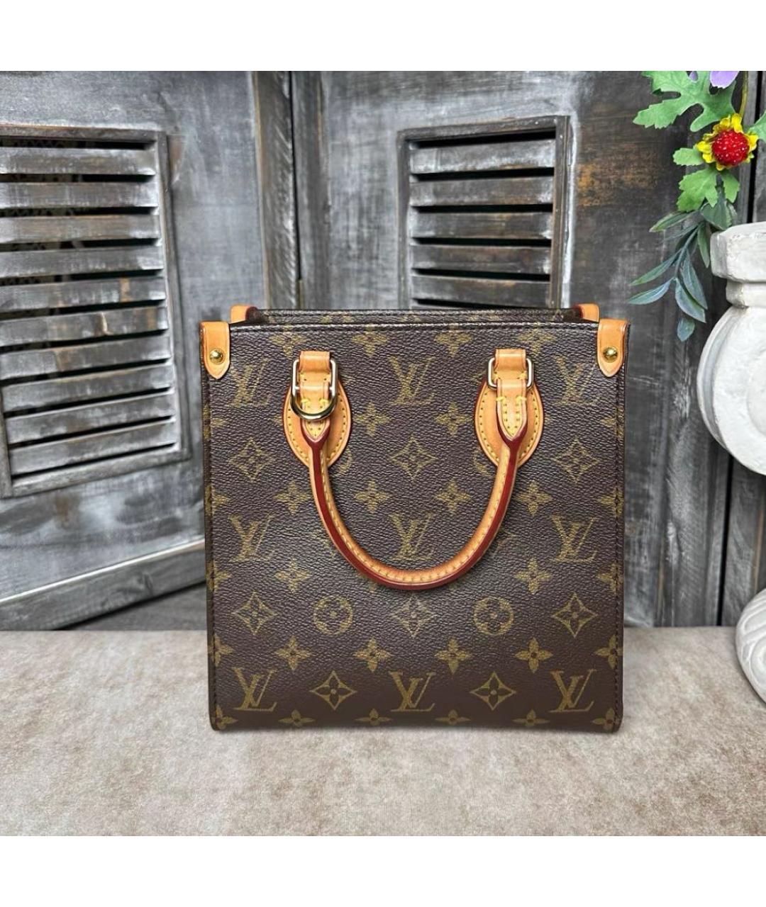 LOUIS VUITTON Коричневая сумка с короткими ручками, фото 3