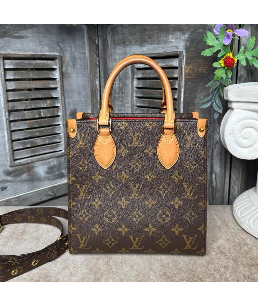 LOUIS VUITTON Коричневая сумка с короткими ручками, фото 2