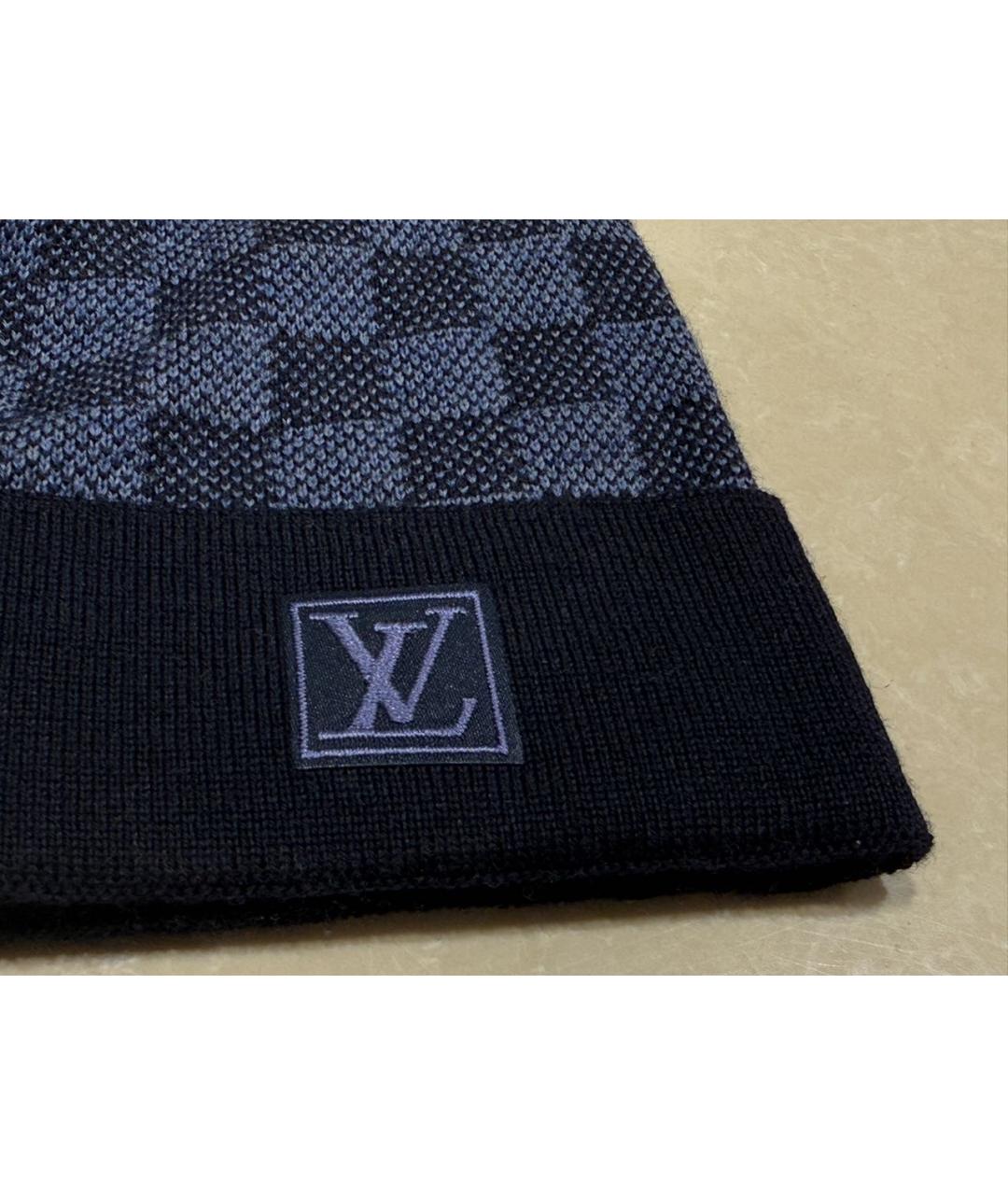 LOUIS VUITTON Синяя шерстяная шапка, фото 2